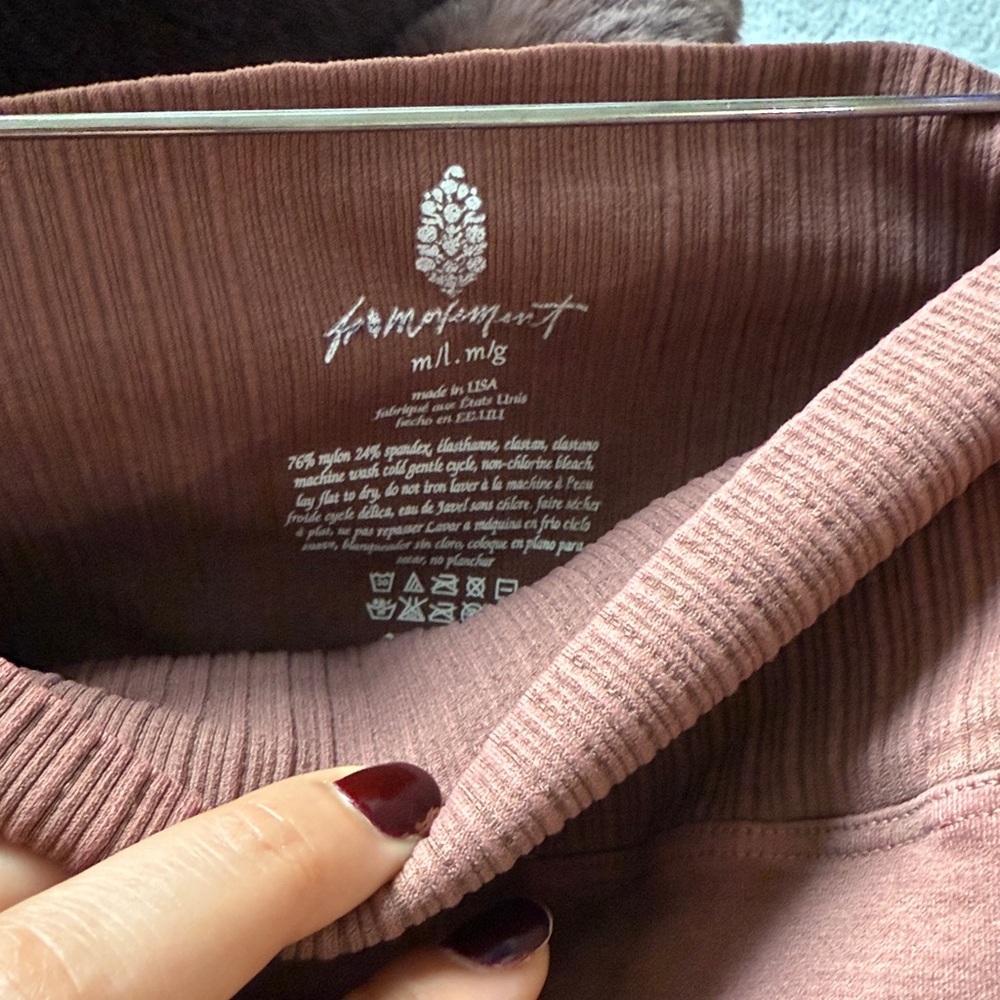 Free People Movement Good Karma Leggings High‎ waisted size M Brown - Picture 7 of 8